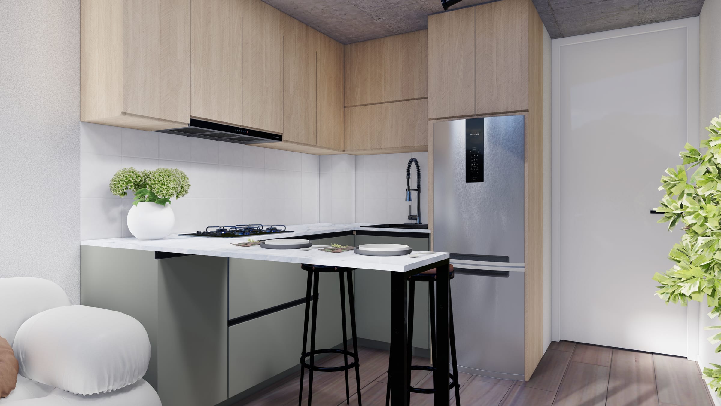Área completada — Apartamento Masurén — Interiorismo residencial — APLOSS