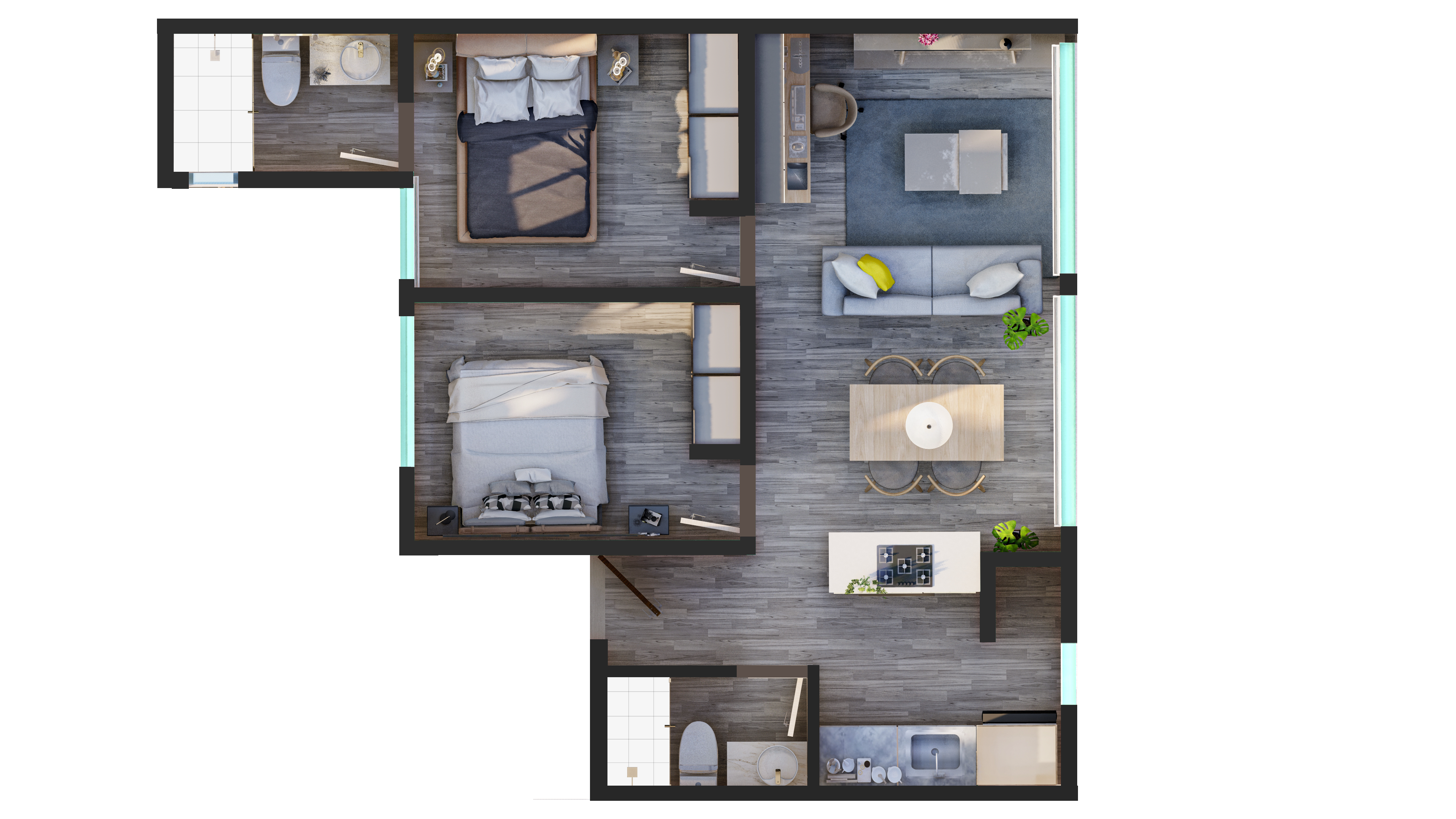 Render fachada moderna edificio residencial Monalisa Bogotá — APLOSS